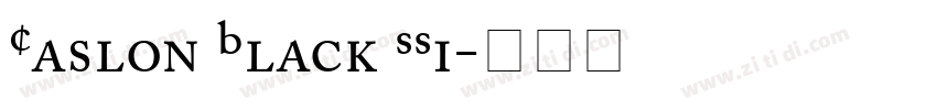 Caslon Black SSi字体转换